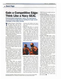 Gain a Competitive Advantage – Think Like a Navy SEAL