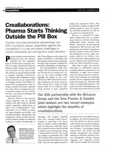 Creallaborations – Pharma Starts Thinking Outside the Pill Box