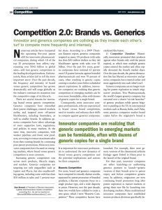 Competition 2.0 – Brands vs Generics